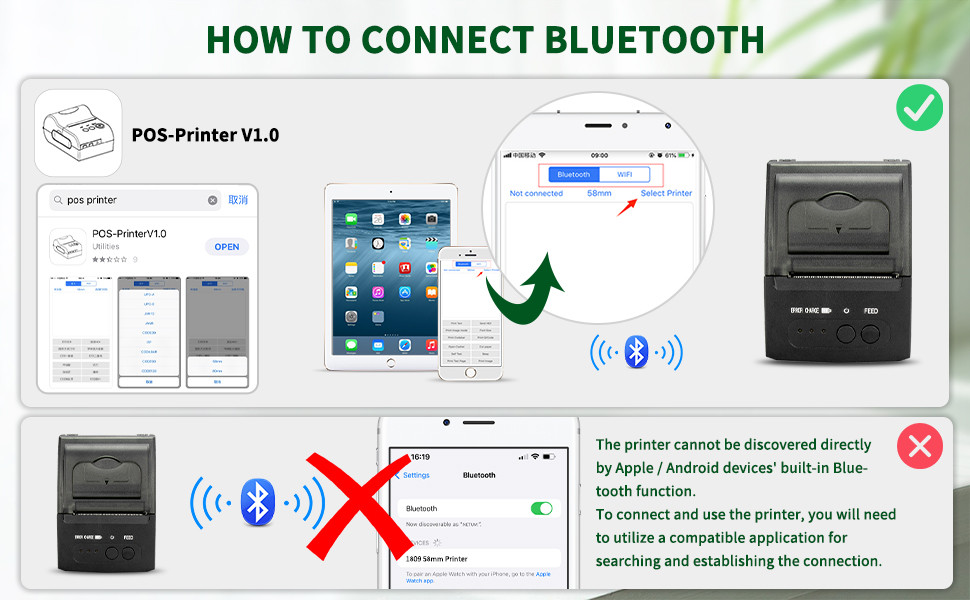 NT-1809 BLUETOOTH PRINTER