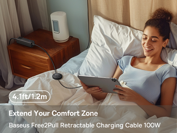 100w retractable usb c cable 6.6ft