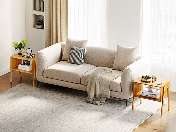 nightstands night stands set of 2 Stackable Side Tables bamboo end tables