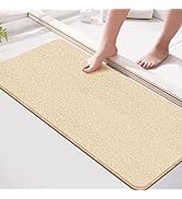 Shower Mats Non Slip Without Suction Cups, 15.7×36 Inch, Bath Mat for Textured Tub Surface, Loofa...