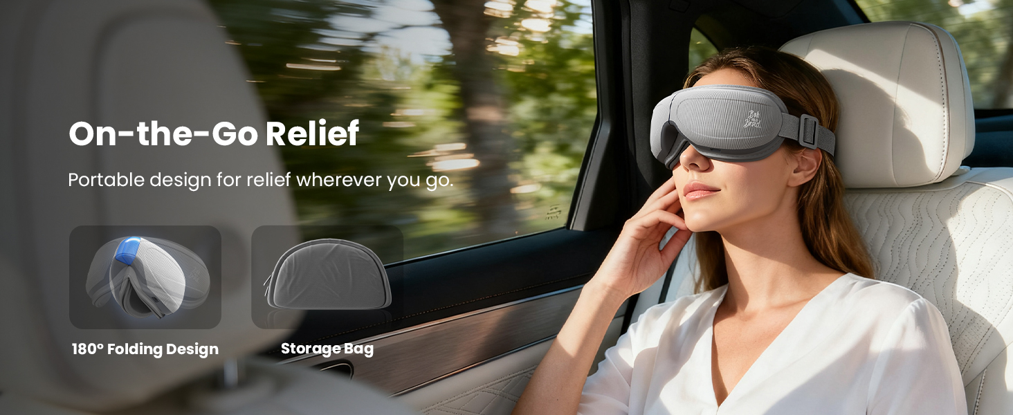 eye massager with heat and cooling eye mask for dry eye headaches migraine relief