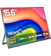 Newsoul Portable Monitor 15.6 Inch, 125% sRGB Laptop Monitor Built-in 0~180°Adjustment Stand | Sp...