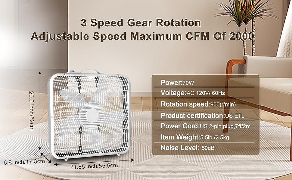 3 Speed Gear Rotation, Adjustable Speed