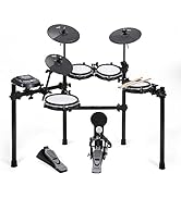 LyxJam 8-Piece Electronic Drum Kit, Professional Drum Set with Real Mesh Fabric, 448 Preloaded So...