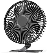 SLENPET 6 inch USB Desk Fan, 4 Speeds, Ultra-quiet, 90° Adjustment for Better Cooling, Portable M...