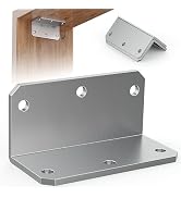 Wuno Shop 2 Pcs 4 Inch Corner Braces for Wood, 90 Degree Angle Iron with Holes, Metal L Right Ang...