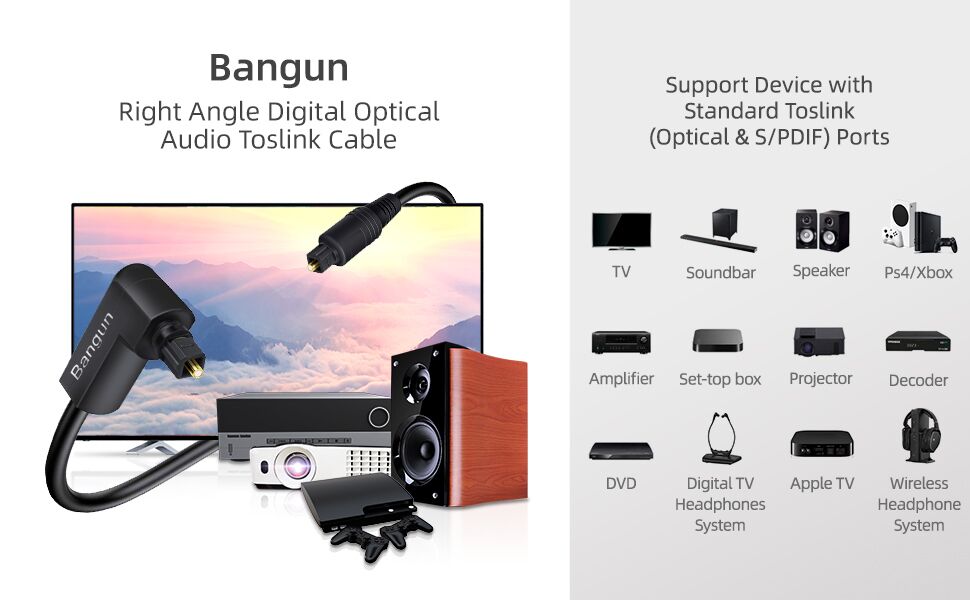 bangun optical audio cable-3ft