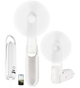 BGPRECISE Mini Portable Fan, 3 IN 1 USB Rechargeable Handheld Fan [20H Max Cooling Time] with Fla...