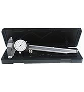 6" Dial Caliper 0.001 Stainless Steel Shockproof 4-Way Measurement with Plastic Case
