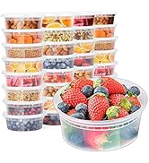 [8 oz. -24 Pack] Glotoch 1 Cup Soup Containers with Lids,Plastic Take Out Bowls, Mi...