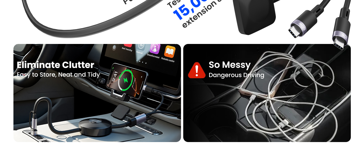 retractable car charging cable
