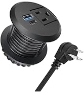 2 inch Desktop Power Grommet with 20W USB-C, Fast Charge Recessed Desk Outlet for Conference Coun...