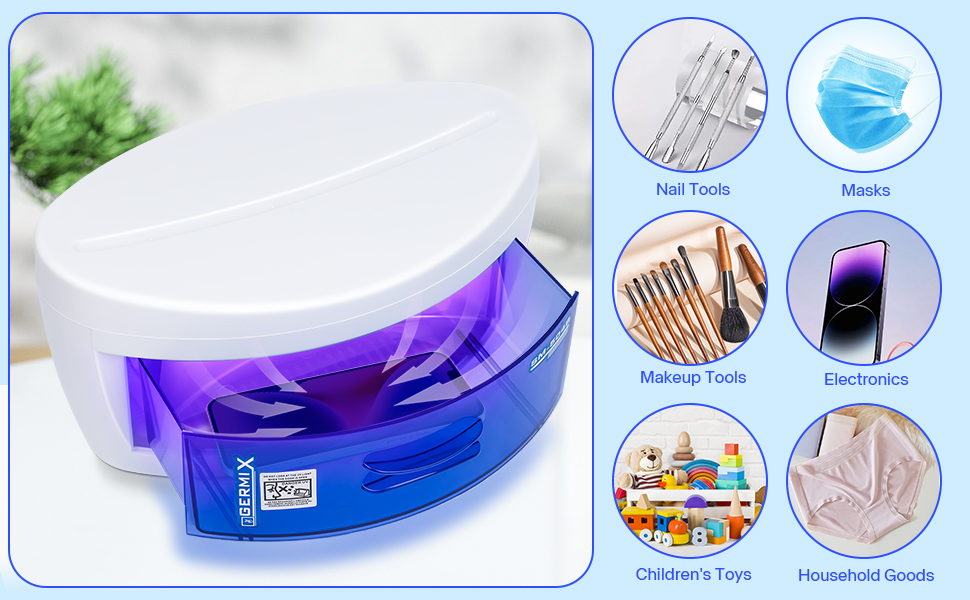 Large Capacity 8 W Multipurpose Nail Tools Cleaning Box