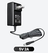 UL Listed 5V 2A 6ft Long Power Supply Adapter, 100-240V AC to DC 10W Switching Adapter Replacemen...