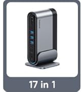Baseus 17-in-1 Docking Station, Laptop Docking Station 3 Monitors with 3 * 4K HDMI, USB C Docking...