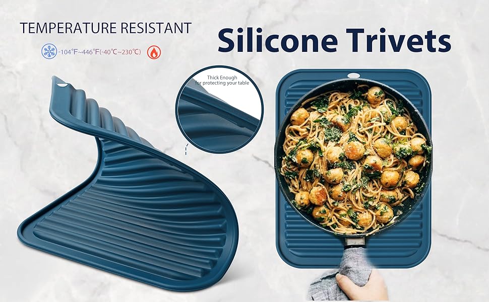 heat resistant silicone trivets hot pot rest