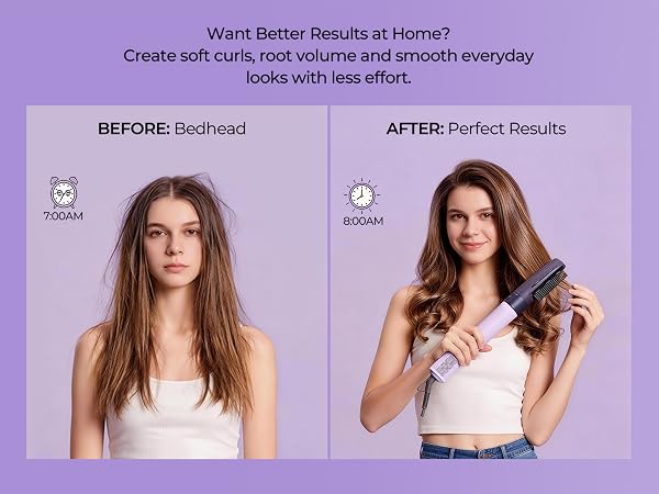 Create soft curls, root volume and smooth looks at home with this versatile air styler.