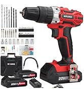 KITLUCK Cordless Drill Set, 20V Power Drill Kit Electric Drills with 2 X 2.0AH Battery, 44pcs Bit...