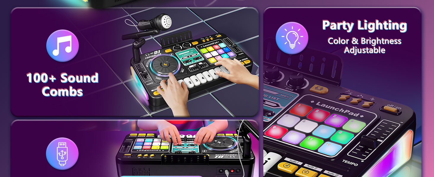 dj mixing table set toys piano musical