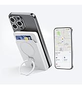 Miady 5000mAh Magnetic Power Bank Built-in Air Tracker Tag, for Magsafe Wallet, Work with Apple F...