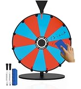 ORWOD Prize Wheel, 12 Inch Heavy Duty Spinning Wheel for Prizes, 12 Slots Color Spinning Prize Wh...