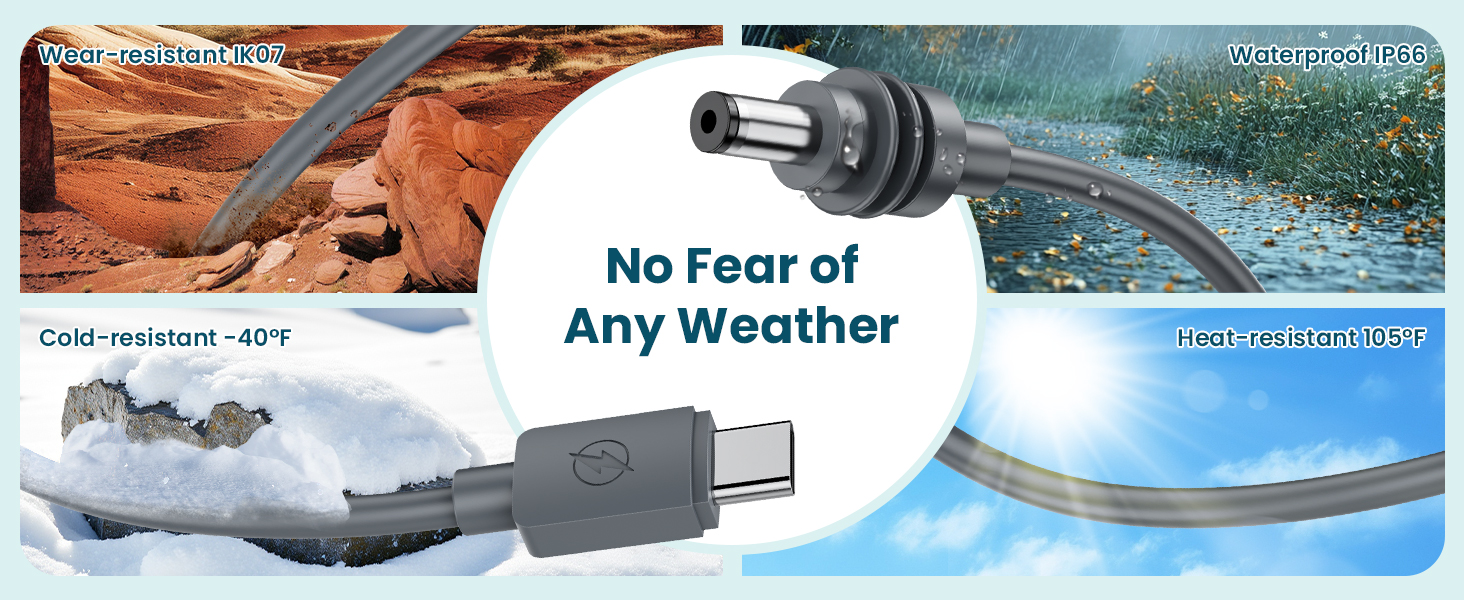 Starlink Mini Cable 10FT, USB-C to DC Power Cable 20AWG