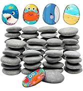 ReePlan 50PCS Rocks for Painting, 2-3 Inches Natural Smooth River Rocks for Painting, Flat Stones...