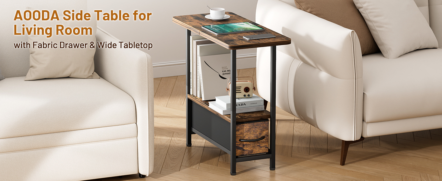 side table with storage