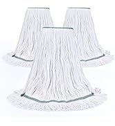 Matthew Cleaning Synthetic Rayon Mop Head Replacement, Chemical Resistant 4-Ply Looped End Commer...