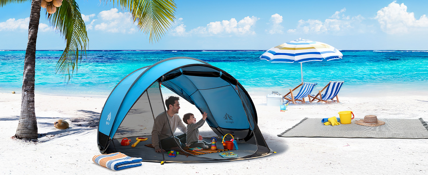 pop up beach tent sun shelter