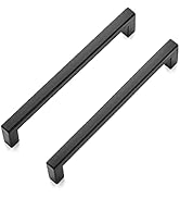 Ravinte 10 Pack Solid Kitchen Cabinet Handles Matte Black Cabinet Pulls Slim Drawer Pulls with 5 ...