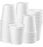 50 Pack 3oz White Paper Cups, Bathroom Cups Disposable,Moushwash Cups Small Snack Cups for Water,...