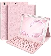 Hamile Keyboard Case for iPad 9th Generation 10.2 Inch - Backlit Wireless Detachable Folio Keyboa...