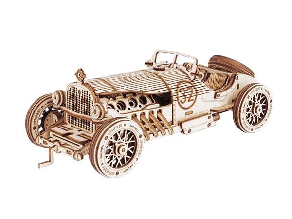 rokr 3d wooden puzzle car model kit