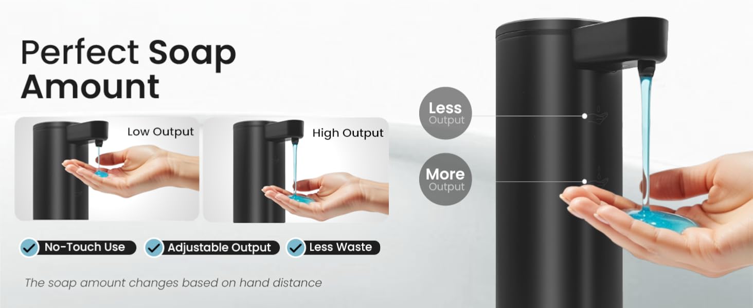 Dual level of soap dispensing