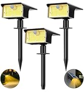 [3 Pack &amp; 62LED]Solar Spot Lights Outdoor Motion Sensor, 3 Modes Motion Sensor Outdoor Lights 2-i...
