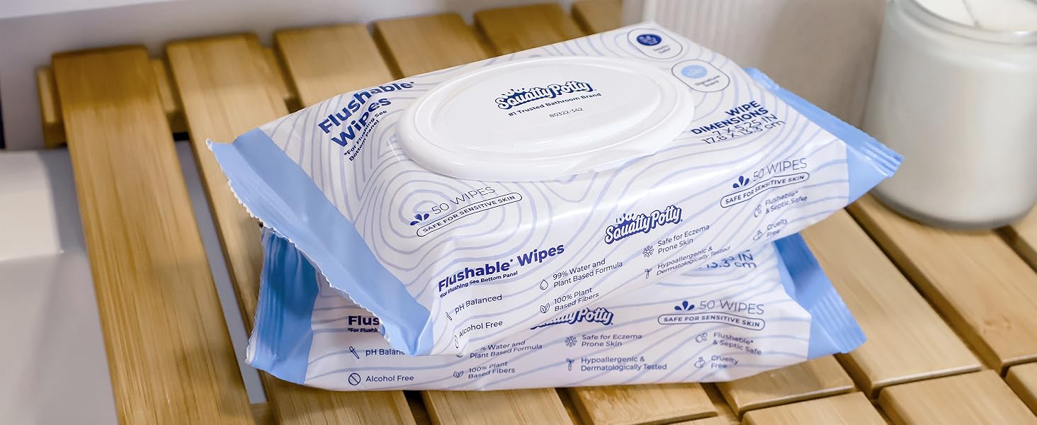 Flushable wipes