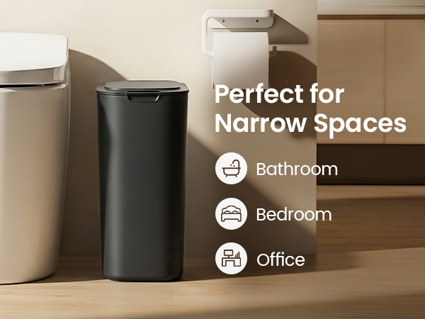 Automatic Motion Sensor Bathroom Trash Can with Lid