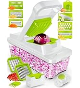 PrepNaturals Vegetable Chopper with Container, Veggie Chopper, Food Chopper &amp; Onion Chopper - Man...
