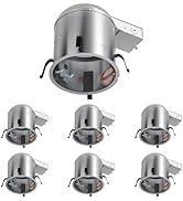 6 Pack 6 Inch Recessed Lighting Housing,IC Rated &amp; Air Tight Can Light Housing Remodel, Recessed ...