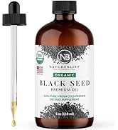 NaturoBliss Organic Black Seed Oil 100% Virgin Cold Pressed Omega 3 6 9 Super Antioxidant for Imm...