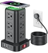 Extension Cord with Multiple Outlets, SMALLRT Surge Protector Power Strip Tower, Outlet Extender ...