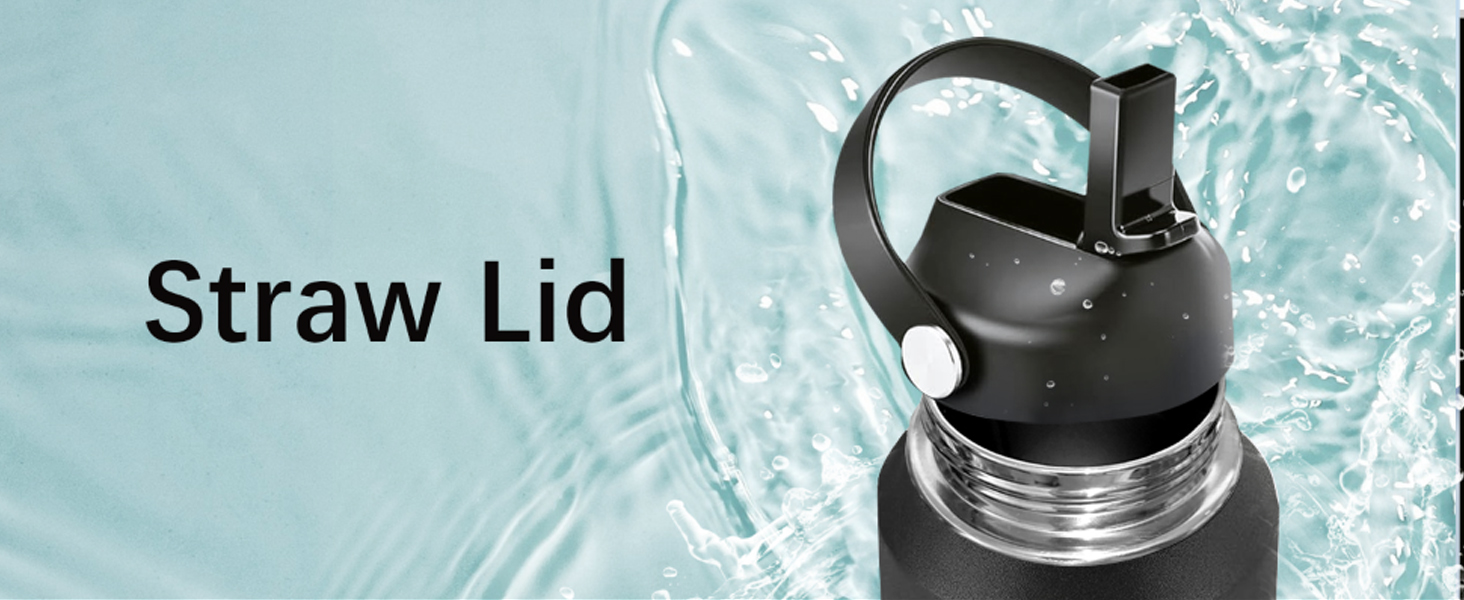 water bottle straw lid