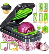 Vegetable Chopper,12 in 1 Multifunctional Food Chopper,7 Blade Veggie Chopper, Chopper Vegetable ...