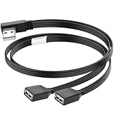 JSADZKJ USB 2.0 Y Cable Splitter USB Male to Dual USB Female USB Splitter Adapter Extension Cable...