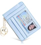 Teskyer Slim Wallet for Women, RFID Blocking Credit Card Holder Wallet with Zipper Pocket and Eas...