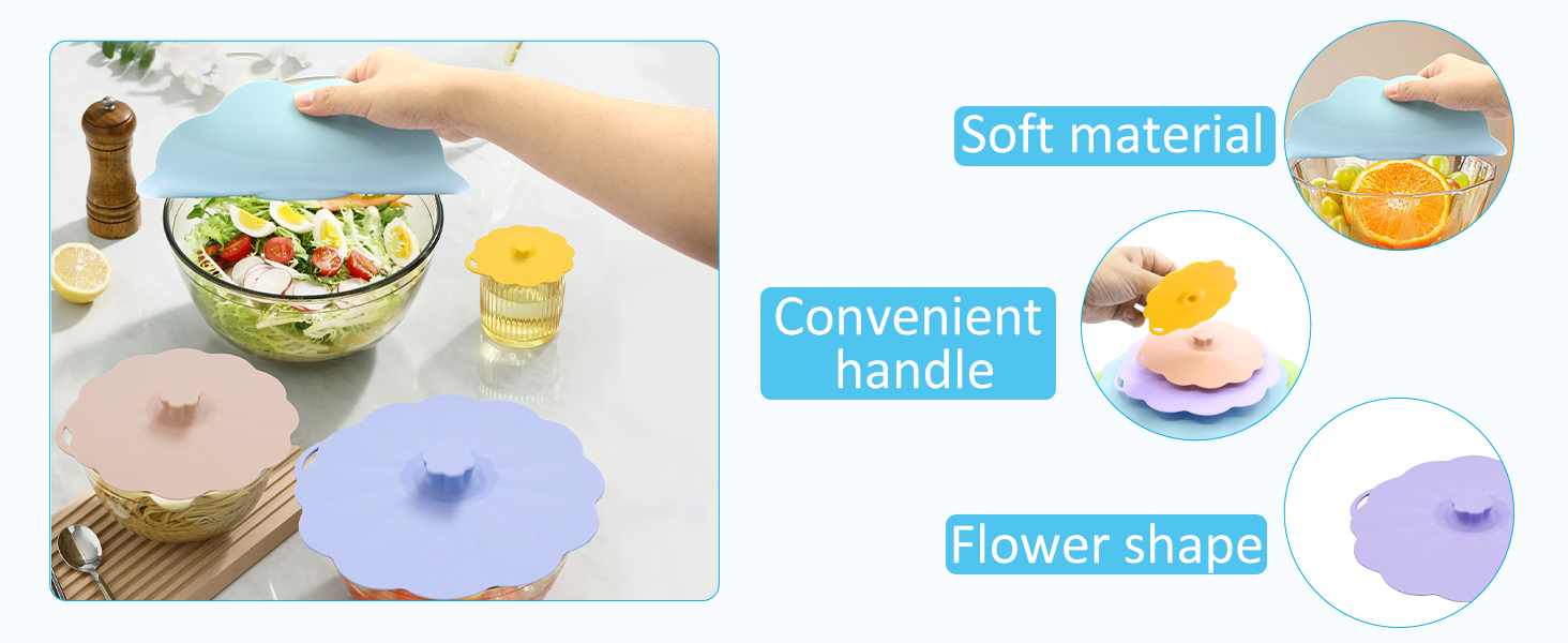 Silicone Lids for Bowl Silicone Microwave Splatter Covers