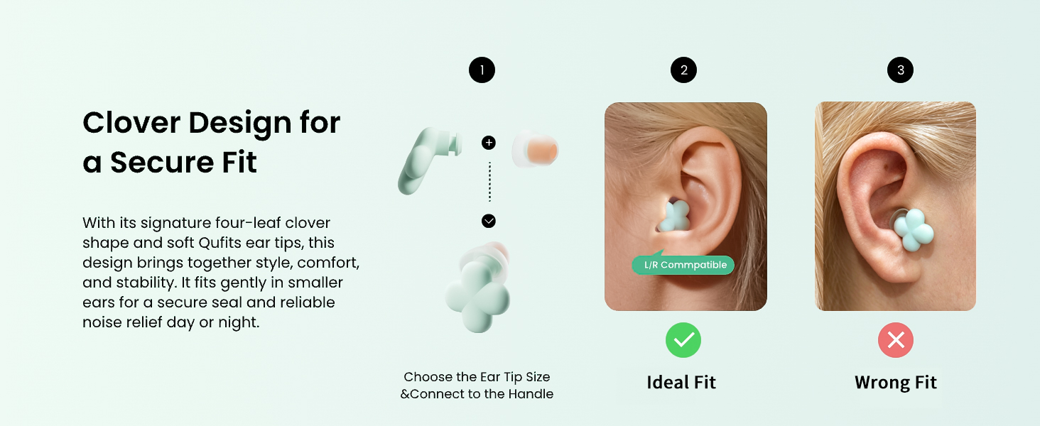 Ear Plugs Women Small Ear Canals Qufits Noise Cancelling Reusable Silicone Earplugs Sleeping Work