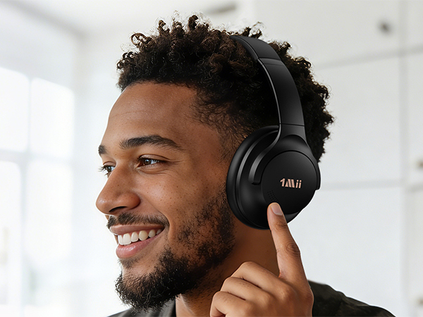 1Mii AI Y8 Active Noise Cancelling Headphones, Wireless Headphones Over Ear Bluetooth 6.0