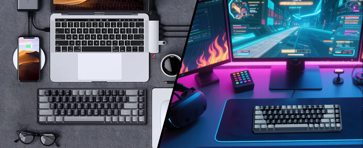 60% wireless mechanical gaming keyboard